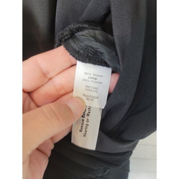 MADEWELL WIDE LEG DEEP V-NECK JUMPSUIT IN BLACK, SZ SMALL - Picture 6 of 12